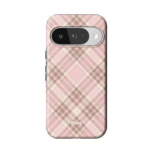 Blush Plaid Pixel Case