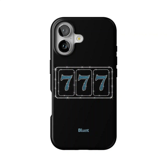 Blue Lucky 777 iPhone Case