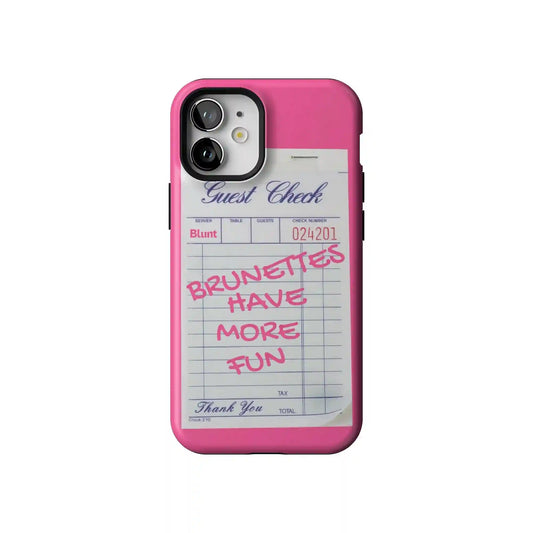 Brunettes Have More Fun iPhone Case
