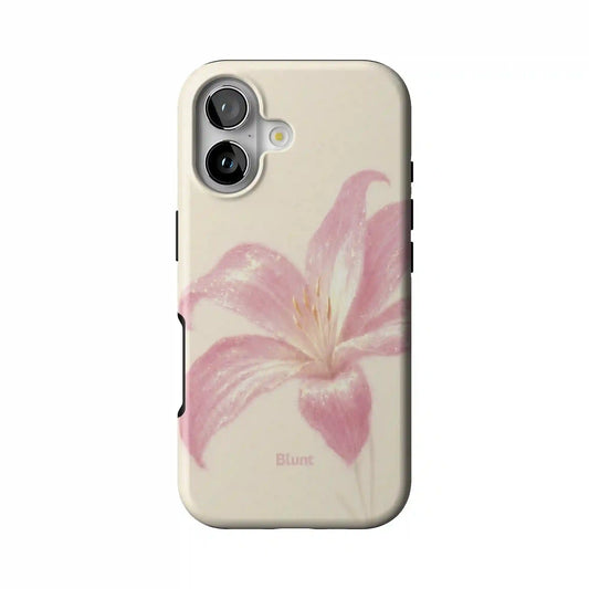 White Blushed Lilly iPhone Case