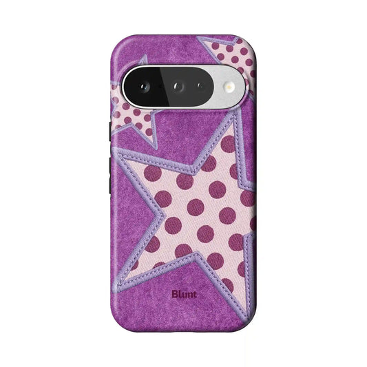 Lilac Crush Polka Star Pixel Case