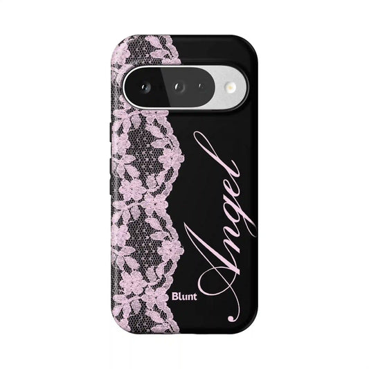 Black Lace Angel Pixel Case