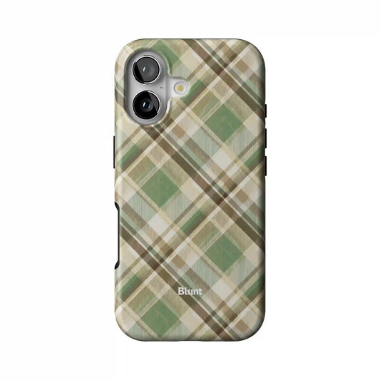Plaid Pistacio iPhone Case
