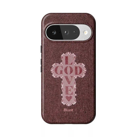 Love God Pink Cross Pixel Case