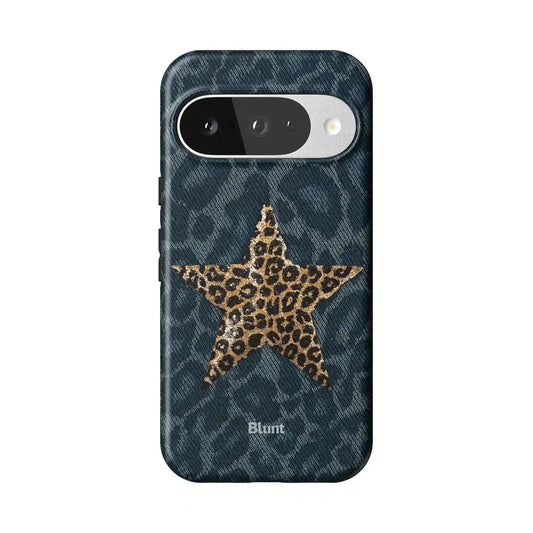 Denim Cheetah Pixel Case