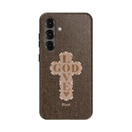 Love God Brown Cross Samsung Case