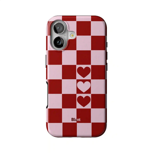 Checker Love iPhone Case
