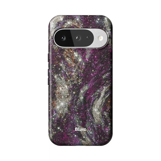 Purple Midnight Marble Pixel Case