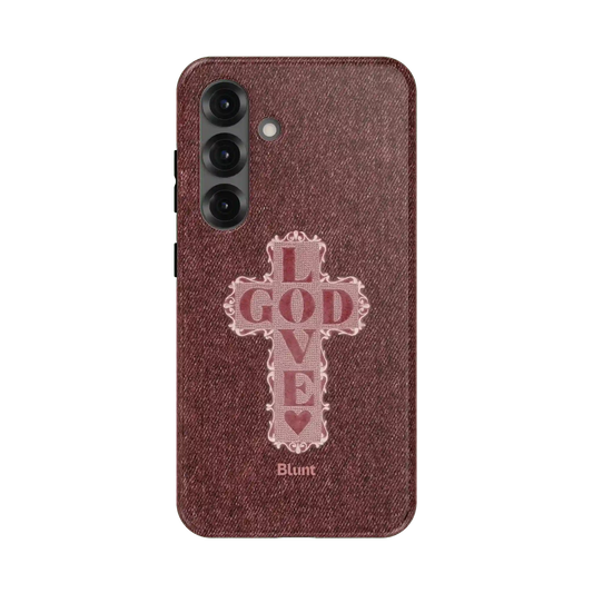 Love God Pink Cross Samsung Case