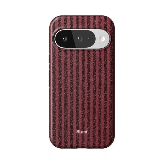 Red Sparkle Stripe Pixel Case