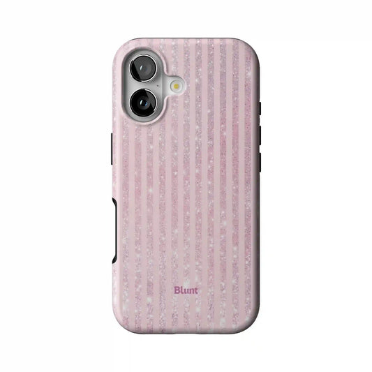 Pink Champagne Stripe iPhone Case