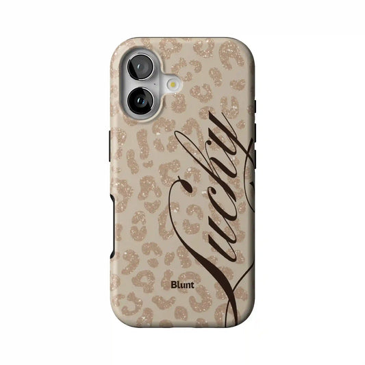 Cream Cheetah Lucky iPhone Case