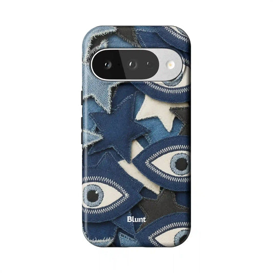 Evil Eye Denim Pixel Case