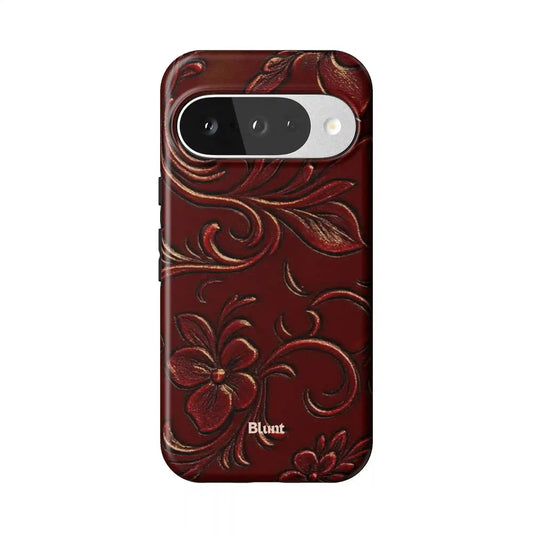 Red Tooled Leather Pixel Case