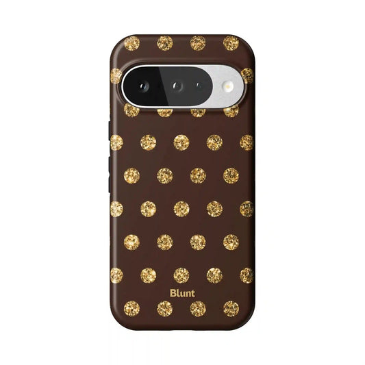 Gold Polka Pixel Case