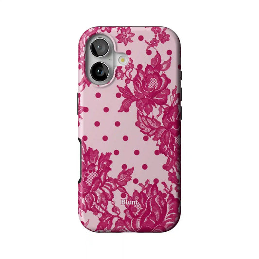 Pink Polka Bloom iPhone Case