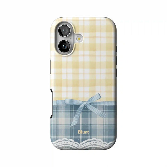 Blue Lemonplaid iPhone Case