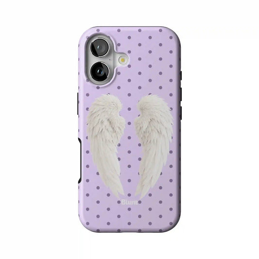 Lavender Polka Wing iPhone Case