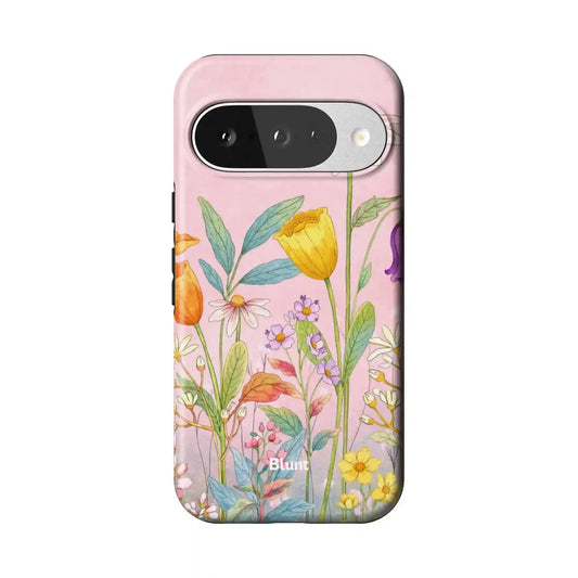 Pink Meadow Pixel Case