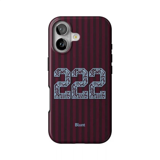 222 Striped Burgundy iPhone Case