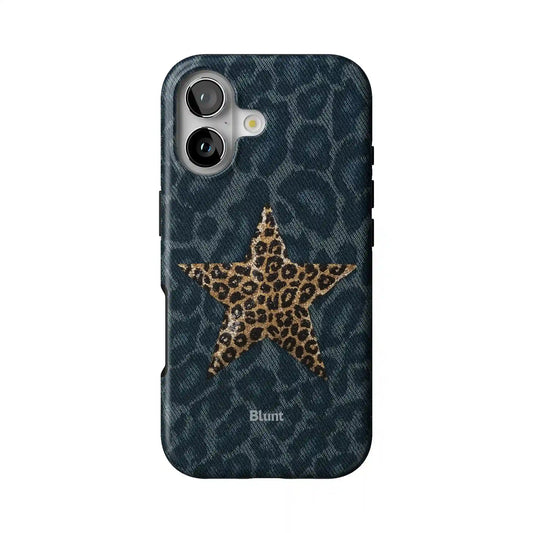 Denim Cheetah iPhone Case