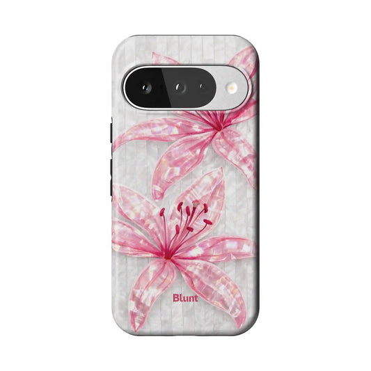 Pink Floral Luster Pixel Case