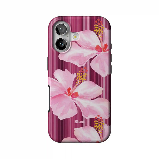 Striped Flora iPhone Case