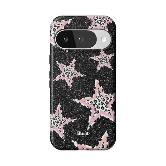 Pink Zebra Stars Pixel Case