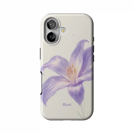 White Lilac Lilly iPhone Case