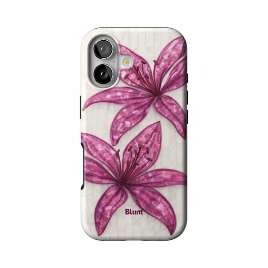 Purple Floral Luster iPhone Case