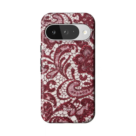 Crimson Lace Pixel Case