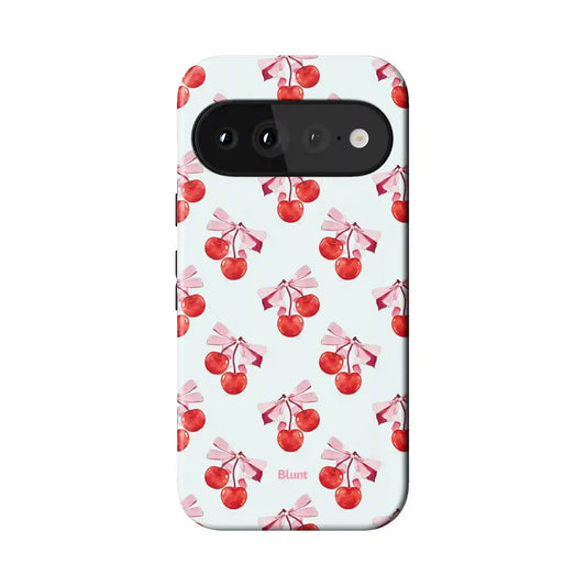 White Cherry Pixel Case