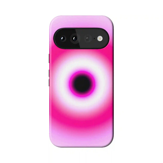 Pink Evil Eye Aura Pixel Case