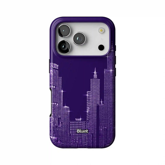 Purple NYC Skyeline iPhone Case