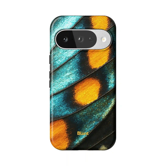 Teal Flicker Pixel Case