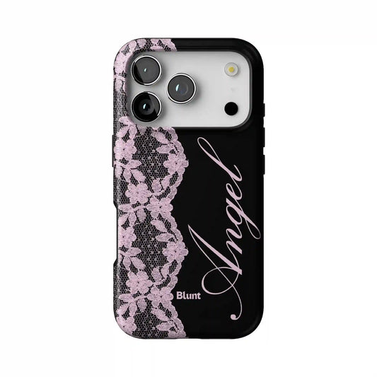 Black Lace Angel iPhone Case
