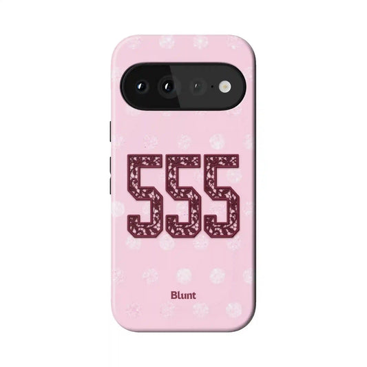 555 Pink Polka Pixel Case