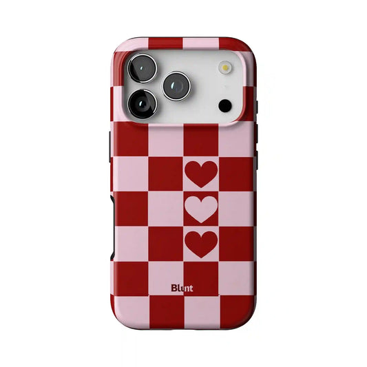 Checker Love iPhone Case