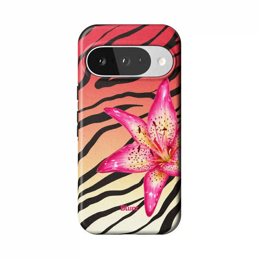Striped Lilly Pixel Case