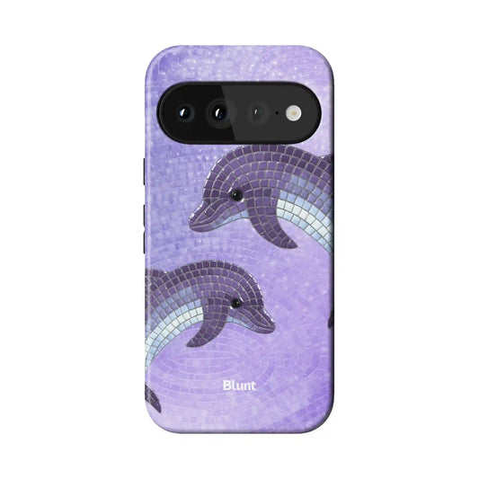Purple Delphine Pixel Case