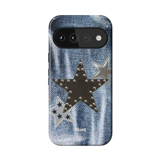 Denim Starstud Pixel Case