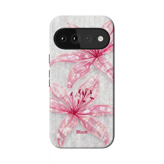 Pink Floral Luster Pixel Case