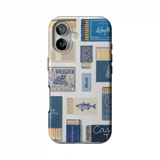 Teal flame iPhone Case