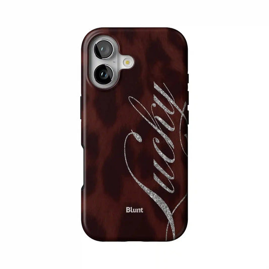 Brown Cheetah Lucky iPhone Case