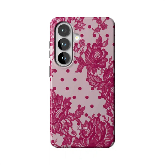Pink Polka Bloom Samsung Case