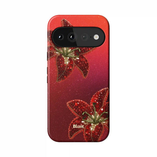 Scarlet Petals Pixel Case