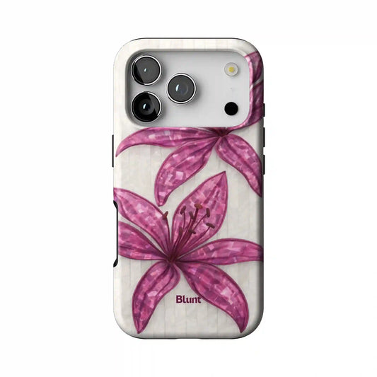 Purple Floral Luster iPhone Case
