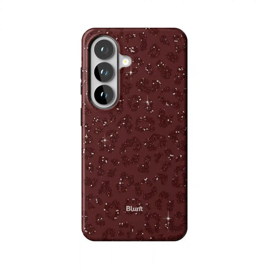 Burgundy Cheetah Print Samsung Case