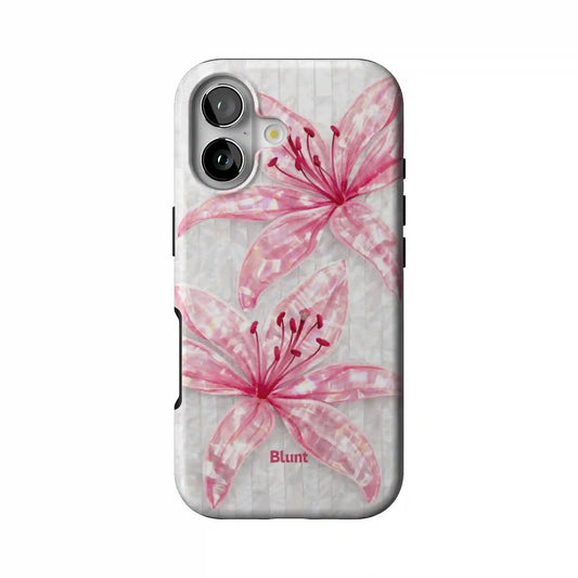 Pink Floral Luster iPhone Case