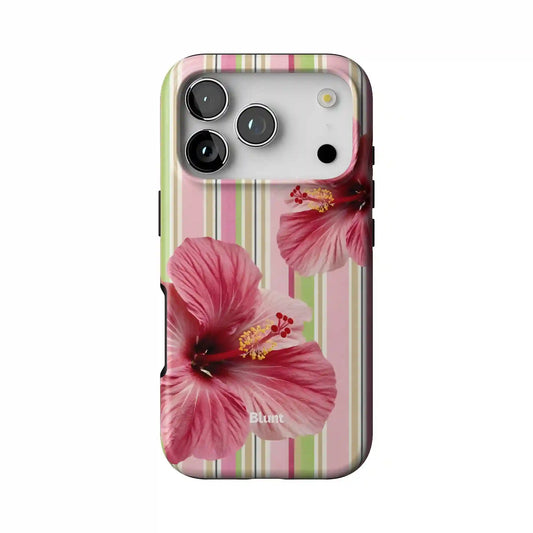 Sugar Stripe Bloom iPhone Case